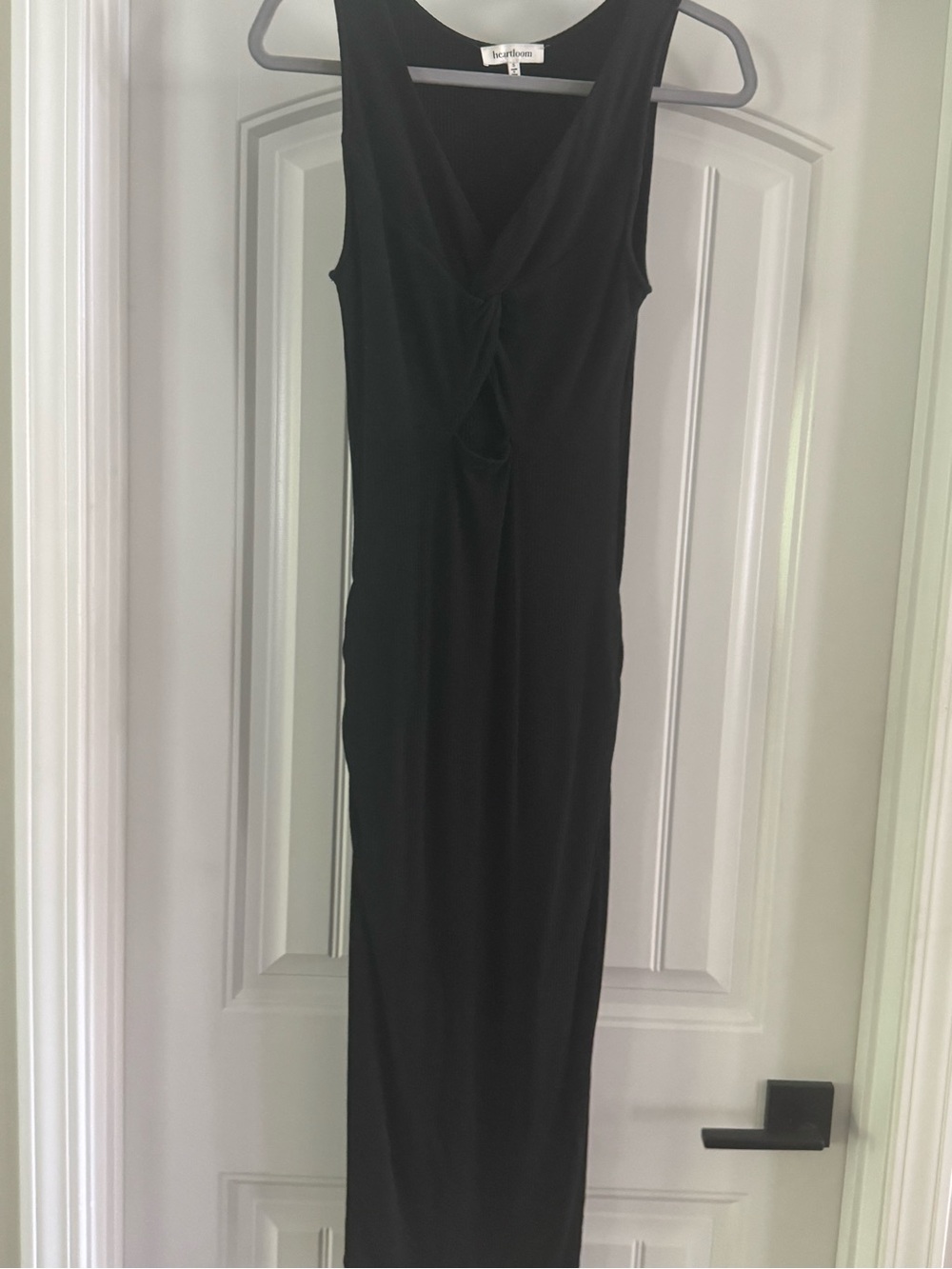 Heartloom Black Sleeveless Twist-Front Maxi Dress